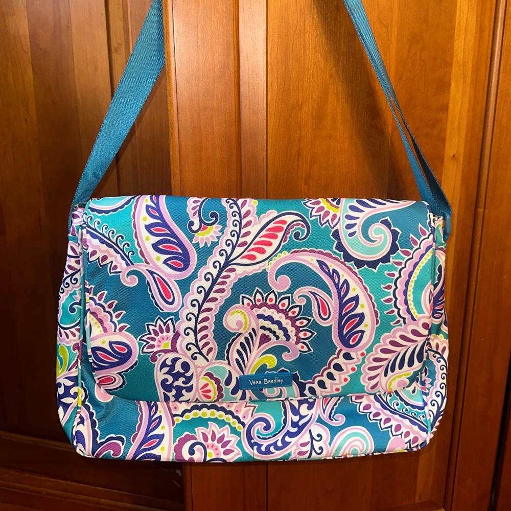 Vera Bradley Waikiki Paisley Print Laptop Messenger Bag